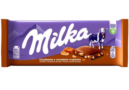 [MILKA.30.2] MILKA TAV ARACHIDI&CARAMELLO Gr.90 X 24