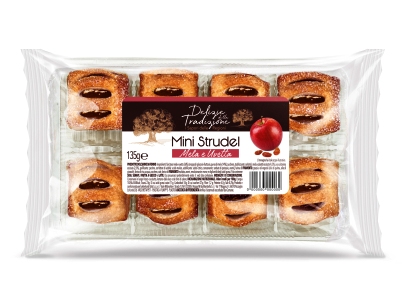 [LEKK.39.5] MINI STRUDEL MELE E UVETTA GR.135 X 18