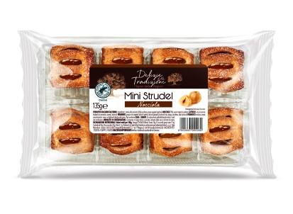 [LEKK.39.6] MINI STRUDEL NOCCIOLA GR.135 X 18 PZ