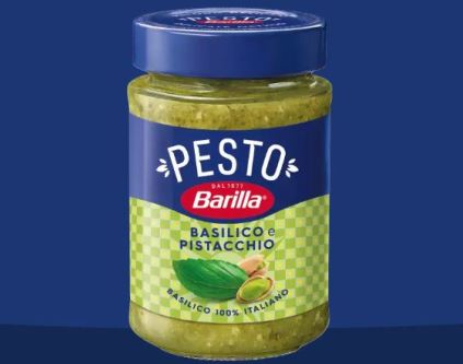 [BARILLA.08.1] PESTO BASILICO PISTACCHIO Gr.190 X 12