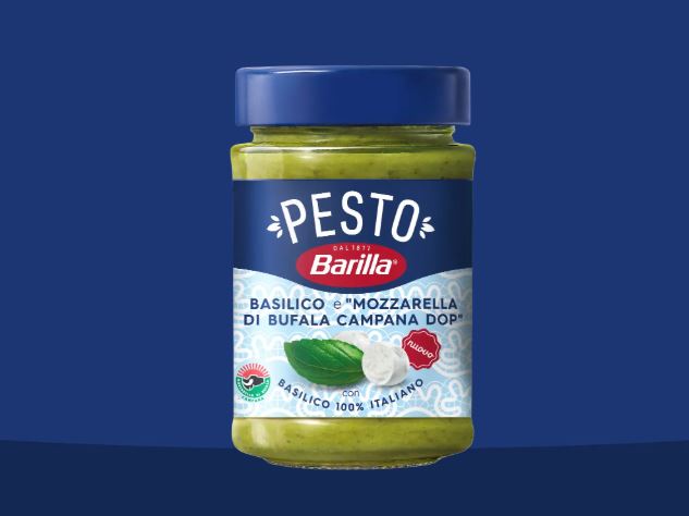 [BARILLA.08.2] PESTO BASILICO E MOZZARELLA GR.190 X 12