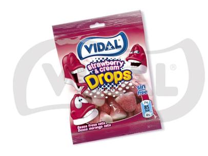 [VIDAL.31.9] BST. BACI DROPS PAN/FRAGOLA Gr.90 X 14