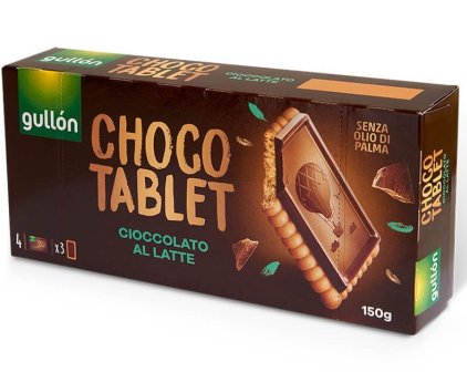 [GULLON.48] GOLD CHOCO TABLET LATTE Gr.150 X 12 PZ