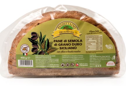 [PAND.08] PANE A FETTE CON OLIVE GR. 450 X 10
