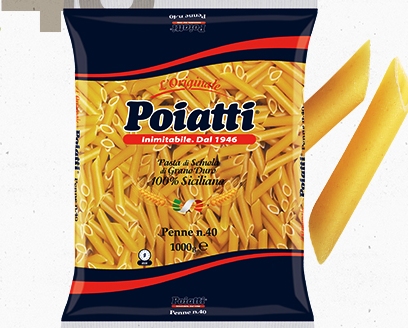 [POIATTI.40] PENNE LISCIE Kg. 1 X 12