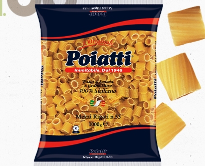 [POIATTI.53] MEZZI RIGATI Kg.1 X 12