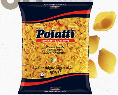 [POIATTI.36] CONCHIGLIE RIGATE  Kg. 1 X 12