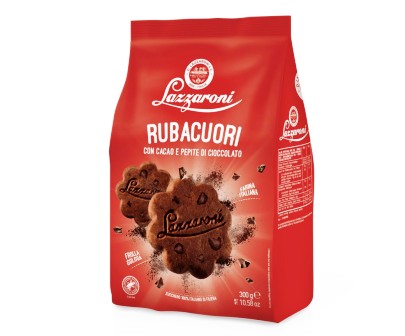 [LAZZA.03] BISC. RUBACUORI CACAO E GOC. GR.300 X 10