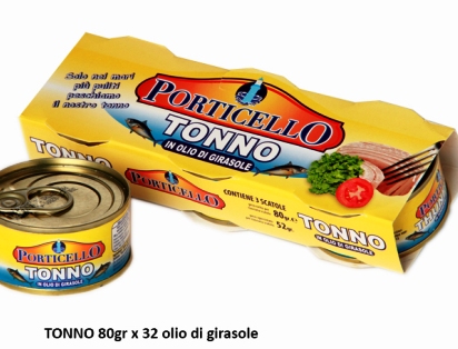 [PORTI.00] TONNO PORTICELLO GIRASOLE Gr.80 X3X32