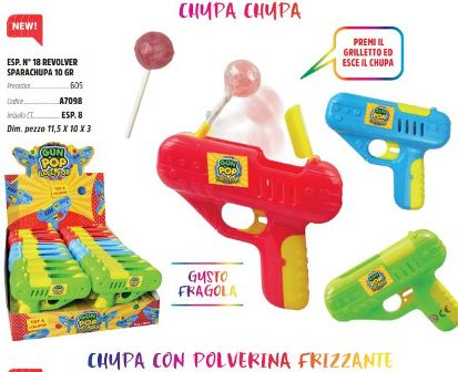 [ARCO.39.7] REVOLVER SPARA CHUPA X 18 Pz GUN POP