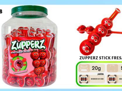 [ALBA.03.2] [ALBA.03.2] ZUPPER STICK FRAGOLA Gr.20 X 50 Pz