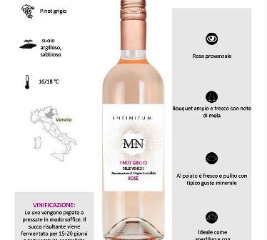[DEANGELI.14] [DEANGELI.14] INFINITUM PINOT GRIGIO ROSE' ML750 X 6