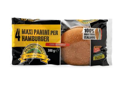 [PAND.02] [PAND.02] MAXI BURGER SESAMO Gr.300 DA 4 X 7 Pz