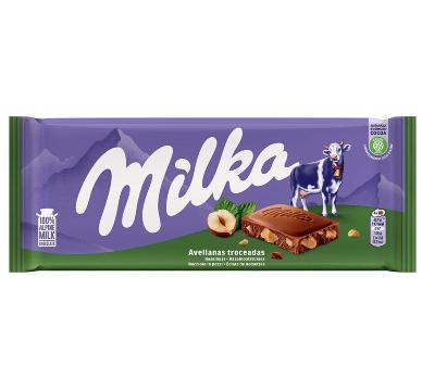 [MILKA.25.4] MILKA TAV. NOCCIOLE SPEZZATE G.90 X 24