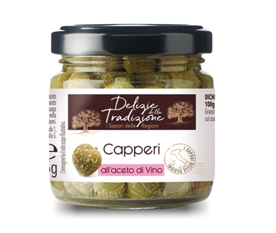 [LEKK.06.1] CAPPERI ALL'ACETO DI VINO Gr.100 X 12