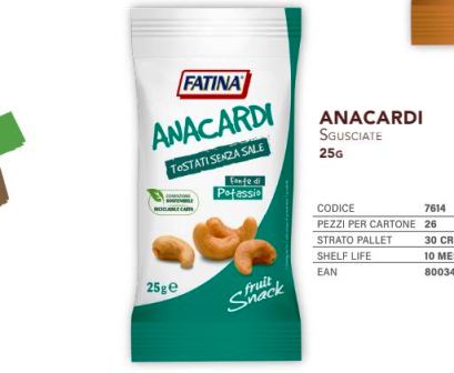 [FATINA.03] [FATINA.03] ANACARDI TOST. SZ SAL. Gr.25 X 26