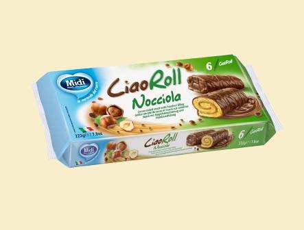 [MIDI.64] [MIDI.64] CIAO ROLL NOCCIOLA DA 6 X 18 Pz