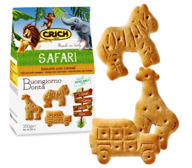 [CRICH.24] [CRICH.24] BISCOTTI SAFARI  CON CEREALI GR.250 X 12