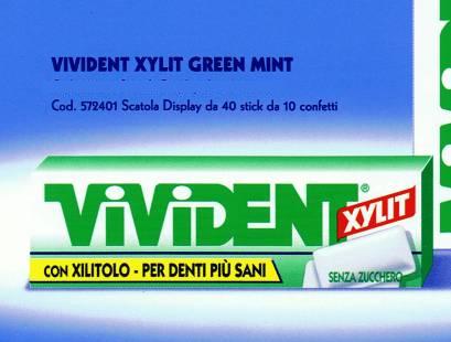 [PERFET.31] VIVIDENT XYLIT GREEN MINT STICK X 40 Pz