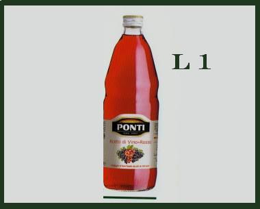 [PONTI.02] ACETO DI VINO ROSSO L.1 X 12