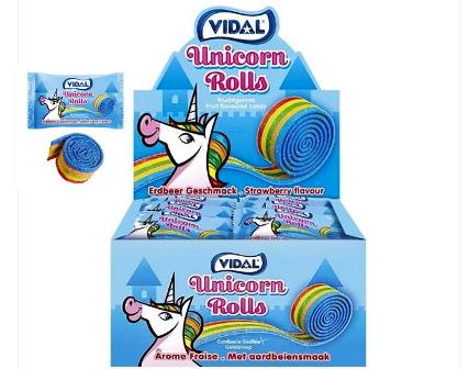 [VIDAL.03.0] ROLL BELTA MULTICOLOR UNICORNO X 24M PZ