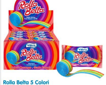 [VIDAL.03.3] ROLL BELTA MULTICOLOR X 24 Pz 5colori