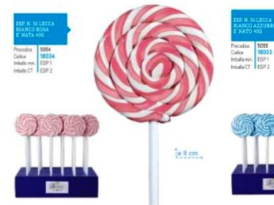 [ARCO.32.9] [ARCO.32.9] LECCA WHIRL BIANCO E ROSA X 24 Pz