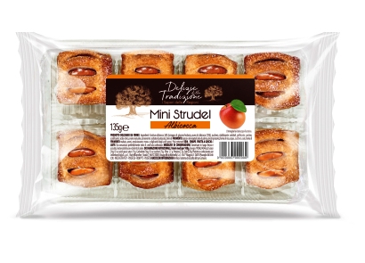 [LEKK.39.4] [LEKK.39.4] MINI STRUDEL ALBICOCCA GR,135 X 18 PZ