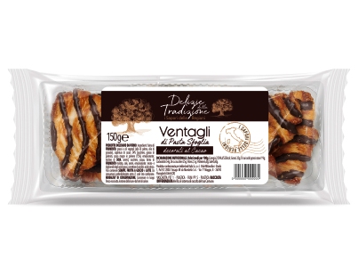 [LEKK.39.7] [LEKK.39.7] VENTAGLI DECORATI CACAO Gr.150 X 20