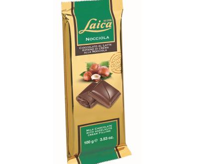 [LAICA.44] [LAICA.44] TAV.CIOCC.LATTE RIP.NOCCIOLA Gr.100 X 28