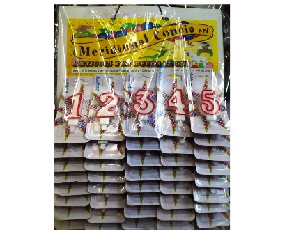 [CONCIA.16] [CONCIA.16] BST. CANDELE NUMERI CERA X 100 Pz