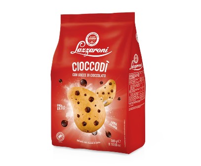 [LAZZA.01] [LAZZA.01] BISC CIOCCODIì CON GOCCE GR.300 X 10