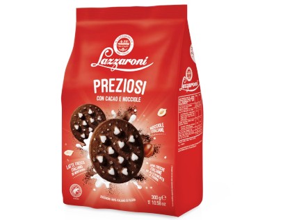 [LAZZA.02] [LAZZA.02] BISC PREZIOSI CACAO E NOC. GR. 300 X10