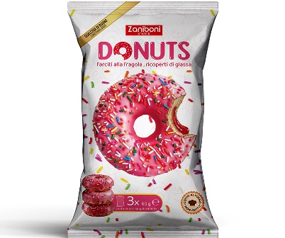 [ZANI.04.8] [ZANI.04.8] MULTIPACK DONUT FRAGOLA G.60 X 3 CRT X 6