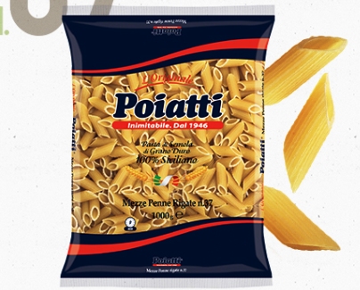 [POIATTI.37] [POIATTI.37] MEZZE PENNE RIGATE Kg.1 X 12 Pz