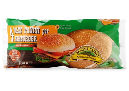 [PAND.02] [PAND.02] MAXI BURGER SESAMO Gr.300 DA 4 X 7 Pz