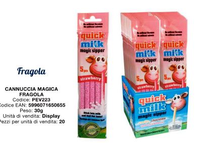 [MANIA.11] [MANIA.11] CANNUCCE X LATTE GUSTO FRAGOLA X 20 Pz
