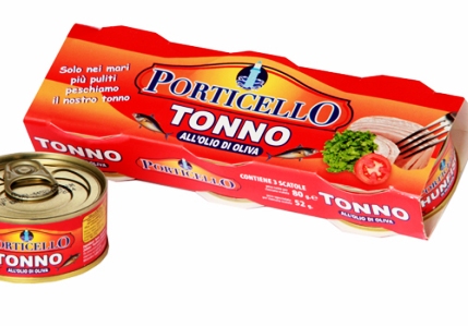 [PORTI.01] [PORTI.01] TONNO PORTICELLO OLIVA Gr.70X3 X 32